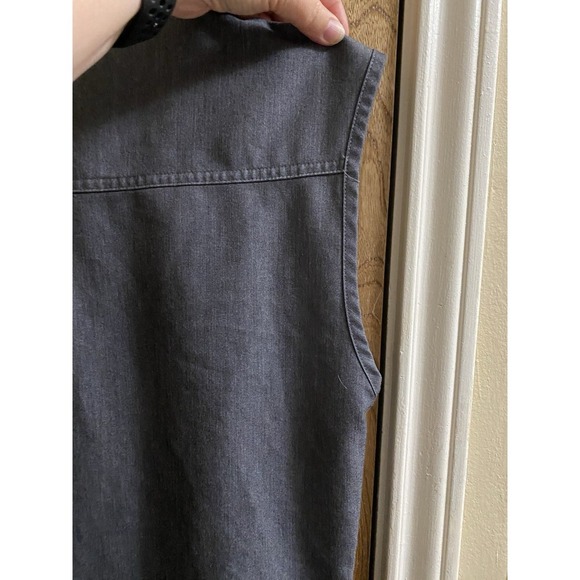 FIGS Rafaela Scrub Top V-Neck Graphite Grey Sleeveless M WXXSW1003 PO#1273 - Picture 13 of 15